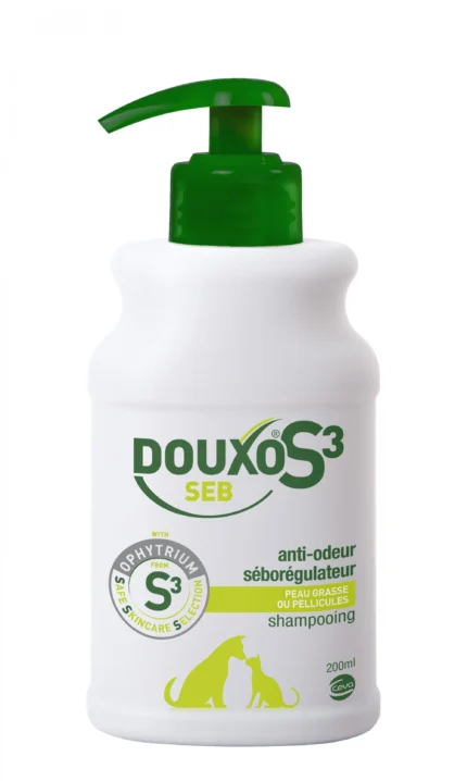 douxo s3 seb champu 200 ml perros gatos piel grasa caspa seborrea mal olor