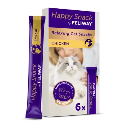 feliway happy snacks gatos pollo sticks snack calmante gatos estrés ansiedad gatos