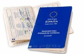 pasaporte europeo de animales de compañía. 